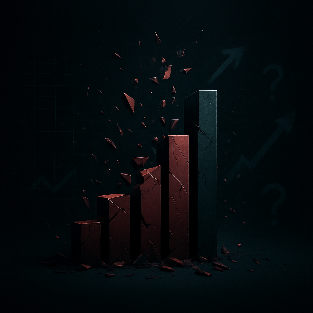 Representação visual de gestão financeira desorganizada
